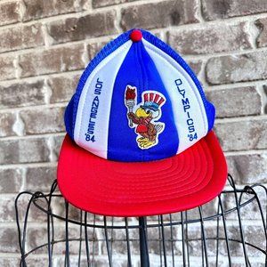 Vintage Los Angeles Olympics 1984  Baseball Trucker Cap Sam Eagle Never …